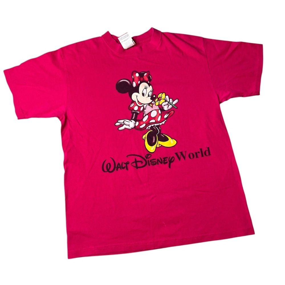 Vintage Walt Disney World Pink Minnie Mouse Unisex Adults T Shirt